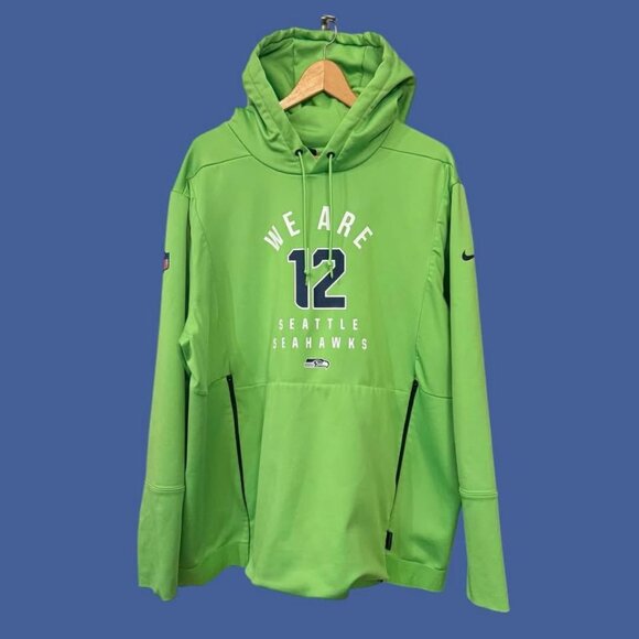 Men’s‎ Nike Dri-Fit On Field NFL Apparel Seattle Seahawks Hooded Sweatshirt-XL - Picture 1 of 8